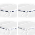 - RealHomes Yuvarlak Fermuarlı Sandalye Minderi - Realhomes  4'lü Beyaz Zemin Üzerinde Renkli Geometrik Desenli Modern Yuvarlak Fermuarlı Sandalye Minderi Seti Realhomes