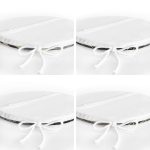 4'lü Renkli Zemin Üzerinde Gold Detaylı Mermer Desenli Modern Yuvarlak Fermuarlı Sandalye Minderi Seti Realhomes