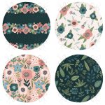 - RealHomes Yuvarlak Fermuarlı Sandalye Minderi - Realhomes 4'lü Renkli Zemin Üzerinde Çiçek Desenli Modern Yuvarlak Fermuarlı Sandalye Minderi Seti Realhomes