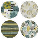 - RealHomes Yuvarlak Fermuarlı Sandalye Minderi - Realhomes  4'lü Renkli Zemin Üzerinde Onedraw Çizimli Modern Yuvarlak Fermuarlı Sandalye Minderi Seti Realhomes