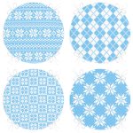 - RealHomes Yuvarlak Fermuarlı Sandalye Minderi - Realhomes  4'lü Renkli Zemin Üzerinde Geometrik Çizimli Modern Yuvarlak Fermuarlı Sandalye Minderi Seti Realhomes