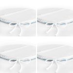 - RealHomes Yuvarlak Fermuarlı Sandalye Minderi - Realhomes  4'lü Renkli Zemin Üzerinde Geometrik Çizimli Modern Yuvarlak Fermuarlı Sandalye Minderi Seti Realhomes