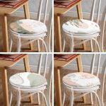 - RealHomes Yuvarlak Fermuarlı Sandalye Minderi - Realhomes  4'lü Renkli Zemin Üzerinde Onedraw Çizimli Bayan Silüeti Modern Yuvarlak Fermuarlı Sandalye Minderi Seti Realhomes