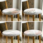 - RealHomes Yuvarlak Fermuarlı Sandalye Minderi - Realhomes  4'lü Renkli Zemin Üzerinde Onedraw Çizimli Bayan Silüeti Modern Yuvarlak Fermuarlı Sandalye Minderi Seti Realhomes