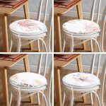 - RealHomes Yuvarlak Fermuarlı Sandalye Minderi - Realhomes 4'lü Beyaz Zemin Üzerinde Onedraw Çizimli Modern Yuvarlak Fermuarlı Sandalye Minderi Seti Realhomes