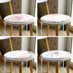 - RealHomes Yuvarlak Fermuarlı Sandalye Minderi - Realhomes 4'lü Beyaz Zemin Üzerinde Onedraw Çizimli Modern Yuvarlak Fermuarlı Sandalye Minderi Seti Realhomes