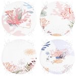 - RealHomes Yuvarlak Fermuarlı Sandalye Minderi - Realhomes 4'lü Beyaz Zemin Üzerinde Onedraw Çizimli Modern Yuvarlak Fermuarlı Sandalye Minderi Seti Realhomes