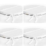 4'lü Renkli Zemin Üzerinde Onedraw Çizimli Modern Yuvarlak Fermuarlı Sandalye Minderi Seti Realhomes