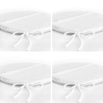 4'lü Renkli Zemin Üzerinde Onedraw Çizimli Modern Yuvarlak Fermuarlı Sandalye Minderi Seti Realhomes