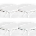 4'lü Renkli Zemin Üzerinde Onedraw Çizimli Modern Yuvarlak Fermuarlı Sandalye Minderi Seti Realhomes