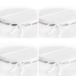 4'lü Renkli Zemin Üzerinde Onedraw Çizimli Modern Yuvarlak Fermuarlı Sandalye Minderi Seti Realhomes