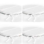 4'lü Renkli Zemin Üzerinde Onedraw Çizimli Modern Yuvarlak Fermuarlı Sandalye Minderi Seti Realhomes