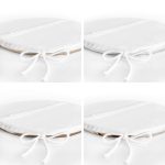 4'lü Renkli Zemin Üzerinde Onedraw Çizimli Yaprak Desenli Modern Yuvarlak Fermuarlı Sandalye Minderi Seti Realhomes