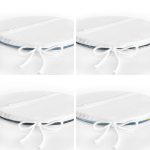 4'lü Renkli Zemin Üzerinde Gold Detaylı Yaprak Desenli Modern Yuvarlak Fermuarlı Sandalye Minderi Seti Realhomes