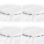 - RealHomes Yuvarlak Fermuarlı Sandalye Minderi - Realhomes  4'lü Beyaz Zemin Üzerinde Çini Desenli Modern Yuvarlak Fermuarlı Sandalye Minderi Seti Realhomes