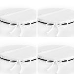 4'lü Mandala Desen Tasarımlı Dijital Baskılı Yuvarlak Fermuarlı Sandalye Minderi Seti Realhomes