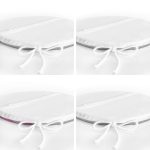 4'lü Gri Zeminde Fuşya Ağaç Motifli Dekoratif Dijital Baskılı Yuvarlak Fermuarlı Sandalye Minderi Seti Realhomes