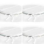 4'lü Renkli Zemin Üzerinde Gold Detaylı Mermer Desenli Modern Yuvarlak Fermuarlı Sandalye Minderi Seti Realhomes