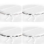 4'lü Renkli Zemin Üzerinde Yaprak Desenli Modern Yuvarlak Fermuarlı Sandalye Minderi Seti Realhomes