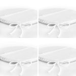 - RealHomes Yuvarlak Fermuarlı Sandalye Minderi - Realhomes  4'lü Renkli Zemin Üzerinde Yaprak Desenli Modern Yuvarlak Fermuarlı Sandalye Minderi Seti Realhomes