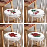 - RealHomes Yuvarlak Fermuarlı Sandalye Minderi - Realhomes  4'lü Ekose Modelli Çam Ağacı Yılbaşı Kombin Modern Yuvarlak Fermuarlı Sandalye Minderi Seti Realhomes