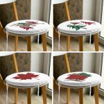 - RealHomes Yuvarlak Fermuarlı Sandalye Minderi - Realhomes  4'lü Ekose Modelli Çam Ağacı Yılbaşı Kombin Modern Yuvarlak Fermuarlı Sandalye Minderi Seti Realhomes