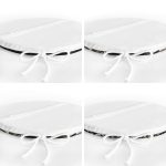 - RealHomes Yuvarlak Fermuarlı Sandalye Minderi - Realhomes  4'lü Siyah Zemin Üzerinde Çiçek Desenli Modern Yuvarlak Fermuarlı Sandalye Minderi Seti Realhomes