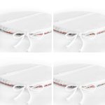 - RealHomes Yuvarlak Fermuarlı Sandalye Minderi - Realhomes 4'lü Beyaz Zemin Üzerinde Çini Desenli Modern Yuvarlak Fermuarlı Sandalye Minderi Seti Realhomes