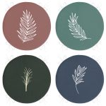 - RealHomes Yuvarlak Fermuarlı Sandalye Minderi - Realhomes 4'lü Renkli Zemin Üzerinde Onedraw Çizimli Yaprak Desenli Modern Yuvarlak Fermuarlı Sandalye Minderi Seti Realhomes