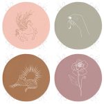 - RealHomes Yuvarlak Fermuarlı Sandalye Minderi - Realhomes 4'lü Renkli Zemin Üzerinde Onedraw Çizimli Yaprak Desenli Modern Yuvarlak Fermuarlı Sandalye Minderi Seti Realhomes