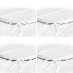 - RealHomes Yuvarlak Fermuarlı Sandalye Minderi - Realhomes 4'lü Renkli Zemin Üzerinde Onedraw Çizimli Yaprak Desenli Modern Yuvarlak Fermuarlı Sandalye Minderi Seti Realhomes