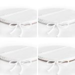 4'lü Renkli Zemin Üzerinde Onedraw Çizimli Modern Yuvarlak Fermuarlı Sandalye Minderi Seti Realhomes