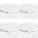 - RealHomes Yuvarlak Fermuarlı Sandalye Minderi - Realhomes  4'lü Beyaz Zemin Üzerinde Kaktüs Desenli Modern Yuvarlak Fermuarlı Sandalye Minderi Seti Realhomes