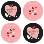 4'lü Sevgililer Günü Konseptli Özel Tasarım Modern Kombin Yuvarlak Fermuarlı Sandalye Minderi Seti Realhomes