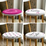 4'lü Sevgililer Günü Konseptli Özel Tasarım Modern Kombin Yuvarlak Fermuarlı Sandalye Minderi Seti Realhomes