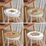 4'lü Sevgililer Günü Konseptli Özel Tasarım Modern Kombin Yuvarlak Fermuarlı Sandalye Minderi Seti Realhomes