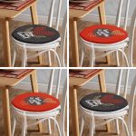 - RealHomes Yuvarlak Fermuarlı Sandalye Minderi - Realhomes  4'lü Sevgililer Günü Konseptli Özel Tasarım Modern Kombin Yuvarlak Fermuarlı Sandalye Minderi Seti Realhomes