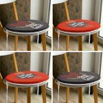 - RealHomes Yuvarlak Fermuarlı Sandalye Minderi - Realhomes  4'lü Sevgililer Günü Konseptli Özel Tasarım Modern Kombin Yuvarlak Fermuarlı Sandalye Minderi Seti Realhomes