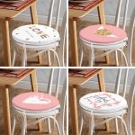 - RealHomes Yuvarlak Fermuarlı Sandalye Minderi - Realhomes  4'lü Sevgililer Günü Konseptli Özel Tasarım Modern Kombin Yuvarlak Fermuarlı Sandalye Minderi Seti Realhomes