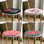 4'lü Sevgililer Günü Konseptli Özel Tasarım Modern Kombin Yuvarlak Fermuarlı Sandalye Minderi Seti Realhomes