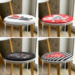 - RealHomes Yuvarlak Fermuarlı Sandalye Minderi - Realhomes  4'lü Sevgililer Günü Konseptli Özel Tasarım Modern Kombin Yuvarlak Fermuarlı Sandalye Minderi Seti Realhomes