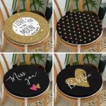 - RealHomes Yuvarlak Fermuarlı Sandalye Minderi - Realhomes  4'lü Sevgililer Günü Konseptli Özel Tasarım Modern Kombin Yuvarlak Fermuarlı Sandalye Minderi Seti Realhomes