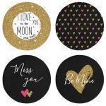 - RealHomes Yuvarlak Fermuarlı Sandalye Minderi - Realhomes  4'lü Sevgililer Günü Konseptli Özel Tasarım Modern Kombin Yuvarlak Fermuarlı Sandalye Minderi Seti Realhomes