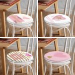 - RealHomes Yuvarlak Fermuarlı Sandalye Minderi - Realhomes  4'lü Sevgililer Günü Konseptli Özel Tasarım Modern Kombin Yuvarlak Fermuarlı Sandalye Minderi Seti Realhomes