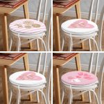 - RealHomes Yuvarlak Fermuarlı Sandalye Minderi - Realhomes  4'lü Sevgililer Günü Konseptli Özel Tasarım Modern Kombin Yuvarlak Fermuarlı Sandalye Minderi Seti Realhomes