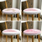 - RealHomes Yuvarlak Fermuarlı Sandalye Minderi - Realhomes  4'lü Sevgililer Günü Konseptli Özel Tasarım Modern Kombin Yuvarlak Fermuarlı Sandalye Minderi Seti Realhomes