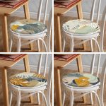 - RealHomes Yuvarlak Fermuarlı Sandalye Minderi - Realhomes  4'lü Soyut Çizimler Motifli Dijital Baskılı Dekoratif Yuvarlak Fermuarlı Sandalye Minderi Seti Realhomes