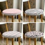 4'lü Sevgililer Günü Konseptli Özel Tasarım Modern Kombin Yuvarlak Fermuarlı Sandalye Minderi Seti Realhomes