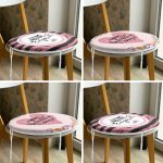 - RealHomes Yuvarlak Fermuarlı Sandalye Minderi - Realhomes  4'lü Sevgililer Günü Konseptli Özel Tasarım Modern Kombin Yuvarlak Fermuarlı Sandalye Minderi Seti Realhomes