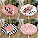 - RealHomes Yuvarlak Fermuarlı Sandalye Minderi - Realhomes  4'lü Sevgililer Günü Konseptli Özel Tasarım Modern Kombin Yuvarlak Fermuarlı Sandalye Minderi Seti Realhomes